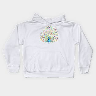 Colorful Peacock Kids Hoodie